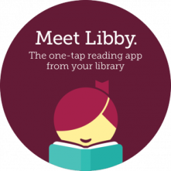 Girl with hair over her eyes, reading a book. Caption reads Meet Libby. The one-tap reading app from your library