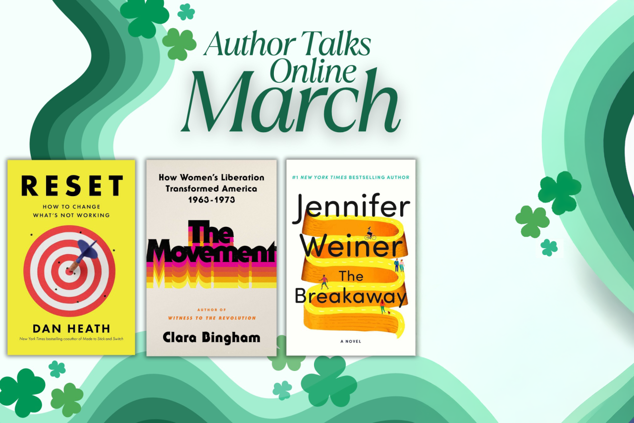 March Online Author Talks Books