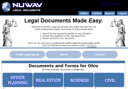 Screenshot of NuWav Legal Documents