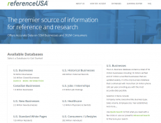 Screenshot of Reference USA