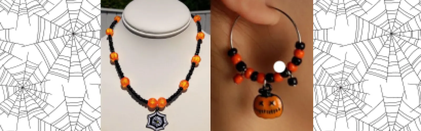 Halloween Necklace and Earrings